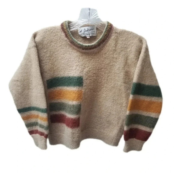 Inkari 100% Alpaca Colour Block Crewneck Sweater  38 - Picture 1 of 10